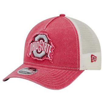 Youth New Era Scarlet Ohio State Buckeyes 9FORTY A-Frame M-Crown Retro Adjustable Trucker Hat
