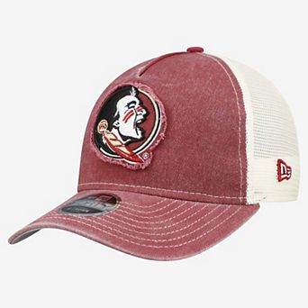 Youth New Era Garnet Florida State Seminoles 9FORTY A-Frame M-Crown Retro Adjustable Trucker Hat