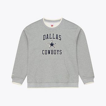 Men's Mitchell & Ness Heather Gray Dallas Cowboys Premium Essentials Crew Sweatshirt