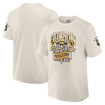 Men's Fanatics Cream Pittsburgh Penguins Decades Collection Timeless T-Shirt