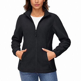 Women's Fleece Jacket Lightweight Soft Full Zip Casual Outdoor Wear