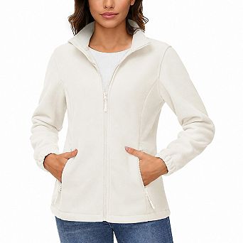Women's Fleece Jacket Lightweight Soft Full Zip Casual Outdoor Wear