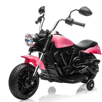 12V Electric 3 Wheel Motorcycle with Training Wheels and Reverse for Kids Ages 3 to 5