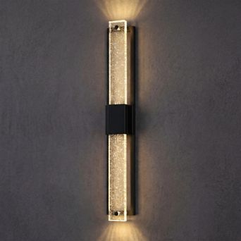 31.63 in Integrated LED Outdoor Wall Light with Bubble Crystal，Weather-Resistant