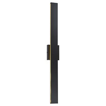 39.38 in Black Integrated LED Outdoor Wall Light for Porch and Garage
