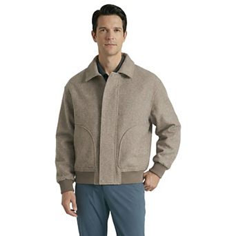 Men's Tailored Wool-Like Bomber Jacket