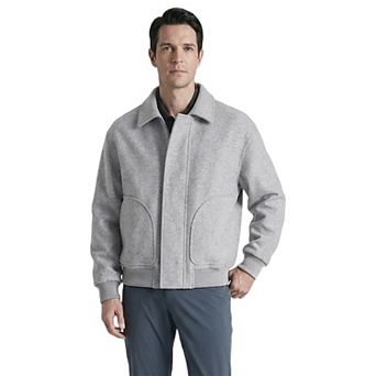 Men's Tailored Wool-Like Bomber Jacket