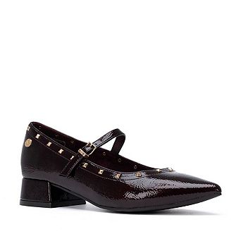 XTI Women's Patent Leather Low-Heel Mary Jane Shoes 146220