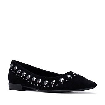 XTI Women's Studded Suede Ballet Flats 146223