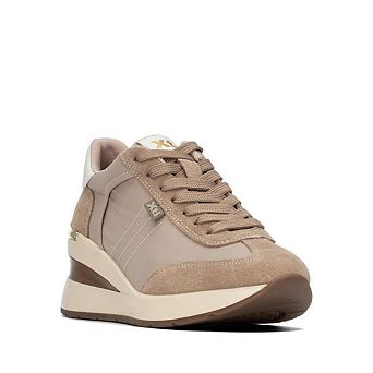 XTI Women's Casual Wedge Lace- Up Sneakers 146365