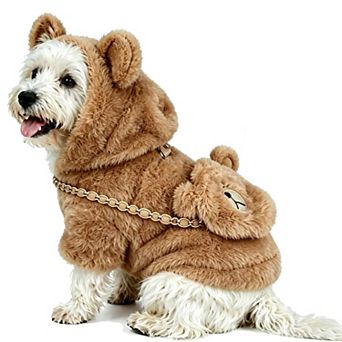 Fuzzy Dog Coat with Backpack