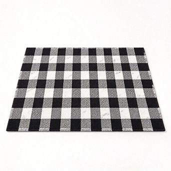 Buffalo Plaid Rug , Halloween Door Mat, Washable Layering Rug for Front Door Entryway Porch