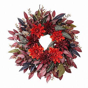 Fall Wreath Artificial Farmhouse Thanksgiving Indoor Outdoor Home Decor
