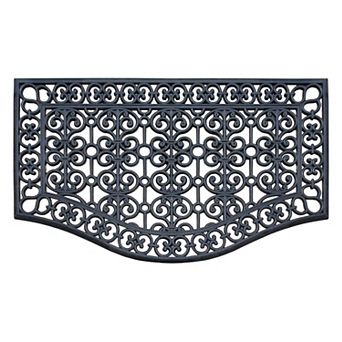 A1 Home Collections 12 LB Heavy-Duty Rubber Doormat, Non-Slip, Dirt Scraper, All-Weather Mat