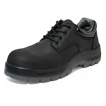 HANDPOINT Men's 4-Inch Composite Toe Black Leather Work Shoes