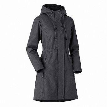 Women's Waterproof Fleece Lined Hooded Softshell Rain Coat