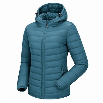 Women's Hooded Packable Puffer Jacket Lightweight Warm Water Resistant Winter Coat