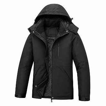 Women's Waterproof Winter Hiking Jacket Warm Snow Coat With Detachable Hood