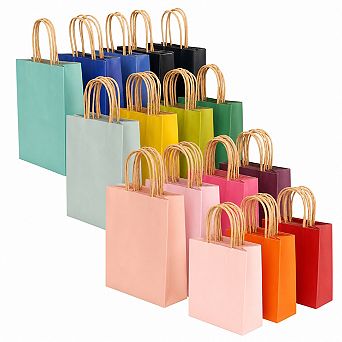 32 Pack Paper Gift Bags With Handles Bulk Medium Size For Party Wedding Baby Shower