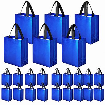 Non Woven Glossy Reusable Gift Tote Bags Bulk For Wedding Bridal Shower Events