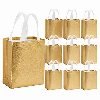 40 Pack Reusable Non Woven Shopping Tote Bags Grocery Party Favors