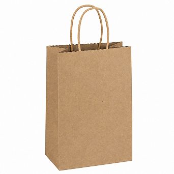 300 Pack Brown Paper Gift Bags With Handles Bulk Sturdy Recyclable Multi Purpose