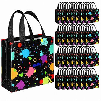 40 Pack Glow In The Dark Non Woven Reusable Party Gift Tote Bags
