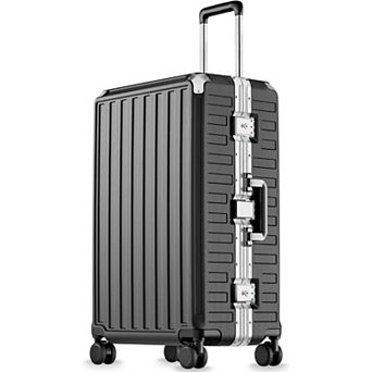 LUGGEX 26 Inch Checked Luggage, 100% Polycarbonate Hardshell with Aluminum Frame 8010S - ZX-Core