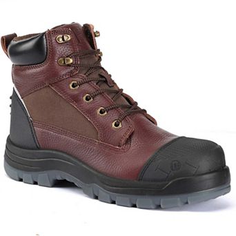 HANDPOINT Men's 6-Inch Waterproof Soft Toe Full-Grain Leather Work Boots