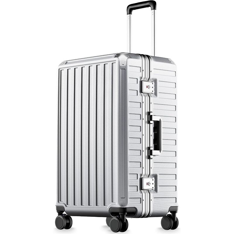 LUGGEX 24 Inch Hardside Zipperless PC Luggage 8010S Aluminum Frame - ZX ...