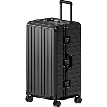 LUGGEX 30 Inch Checked Luggage with TSA Lock, Aluminum Frame Zipperless Suitcase 8010S - ZX-Core