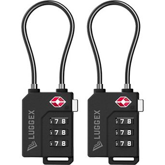 LUGGEX TSA Locks for Luggage, 2 Luggage Locks, Suitcase Locks TSA Approved
