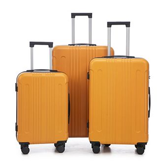 3 pc ABS Luggage Set 20" 24" 28" Spinner Suitcase with TSA Lock & Telescopic Handle
