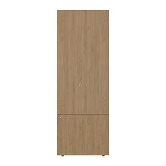 3 Door Closet with interior Shelves,Manufactured Wood Freestanding Bedroom Wardrobe