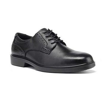 HANDPOINT Men's 4-Inch Black Full-Grain Leather Oxford Work Shoes