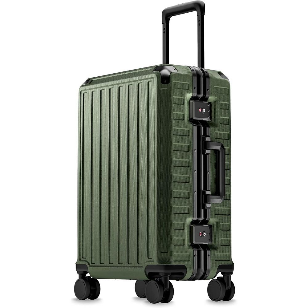 LUGGEX 21 Inch Carry On Luggage, Zipperless PC Hardside Aluminum Frame ...