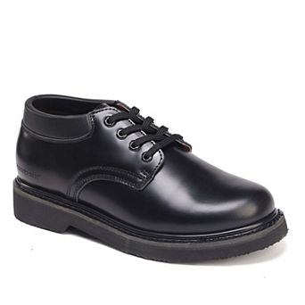 HANDPOINT Men's 4-Inch Slip-Resistant Black Leather Work Shoes