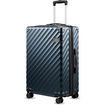 LUGGEX 24 Inch Checked Luggage with Spinner Wheels and Corner Protectors KVC - EX-Core