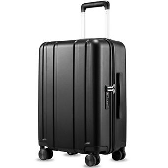 LUGGEX 28 Inch Large Checked Suitcase, 105L PC Hardside Luggage with Spinner Wheels L2 - EX-Core