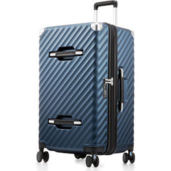 LUGGEX 28 Inch Checked Luggage, KVT Expandable PC Suitcase with Shock - Absorbing Wheels - EX-Pro