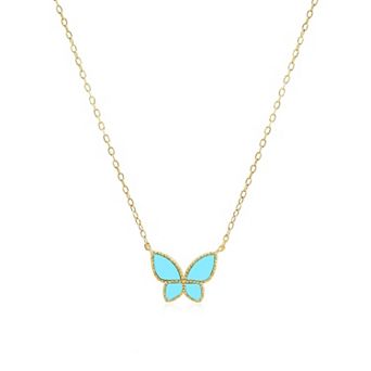 Turquoise Butterfly Necklace