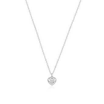 Puffy Classic Single Heart Necklace