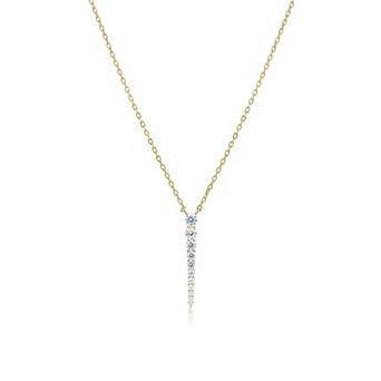 Graduating CZ Drop Necklace