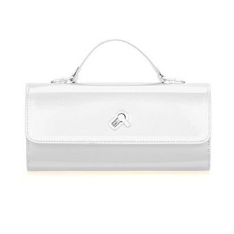 Metallic PU Leather Evening Clutch Purse Shoulder Handbag with Adjustable Strap