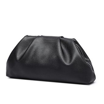Soft PU Leather Women's Evening Clutch Bag Magnetic Closure Long Chain