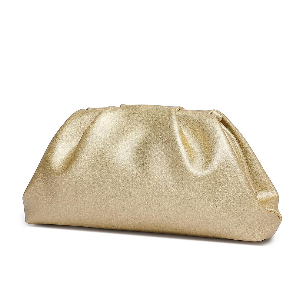 Soft PU Leather Women's Evening Clutch Bag Magnetic Closure Long Chain