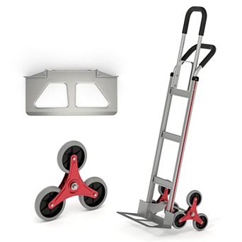 Stair-Climbing Folding Hand Truck Cart - 3-in-1 Utility Dolly, 550 lb Capacity