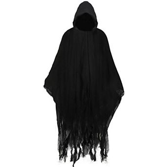 Medieval Renaissance Hooded Cloak Adult Halloween Wizard Vampire Costume Cape