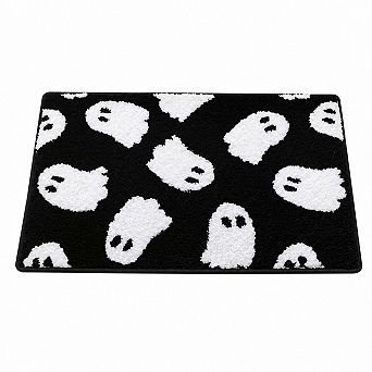 Ghost Cartoon Bathroom Rug Soft Absorbent Non Slip Machine Washable Home Decor