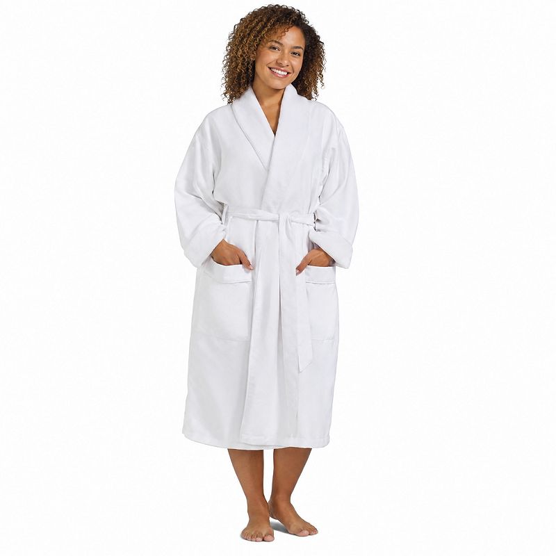 Women's Luxury Hotel Spa Bathrobe Full Length Generous Fit Machine Washable